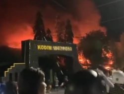 Markas Kodim Poso Kebakaran, Diduga Akibat Korsleting