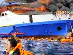 KM Barcelona Terbakar di Perairan Sulut, Ibu Hamil Meninggal Dunia